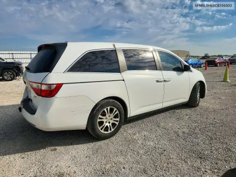 2012 Honda Odyssey Exl VIN 5FNRL5H63CB106503 фото 3