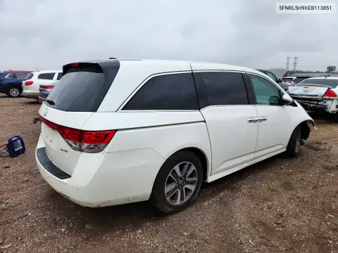 5FNRL5H9XEB113851 — 2014 Honda Odyssey, фото 3 с аукциона Copart, Передняя часть