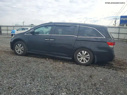 5FNRL5H66EB072494 — 2014 Honda Odyssey, фото 2 с аукциона Copart, Задняя часть