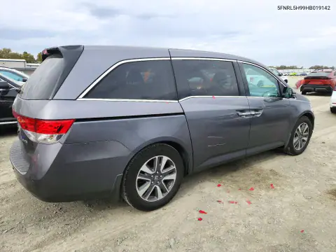 5FNRL5H99HB019142 — 2017 Honda Odyssey, ფოტო 3, Copart 27.10.2026, წინა ნაწილი