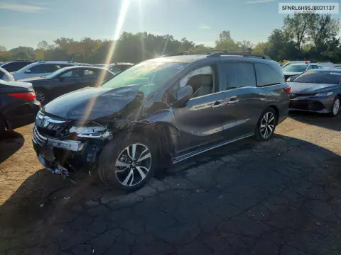 5FNRL6H95JB031137 — 2018 Honda Odyssey, Передняя часть, фото до ремонта