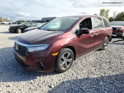 5FNRL6H54MB016047 — 2021 Honda Odyssey, Задняя часть, фото до ремонта