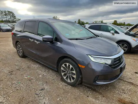5FNRL6H74NB031893 — 2022 Honda Odyssey, фото 4 с аукциона Copart, БОКОВАЯ ЧАСТЬ
