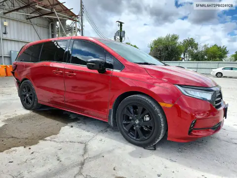 5FNRL6H72PB024928 — 2023 Honda Odyssey, photo 4 from Copart, Rear end