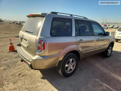 5FNYF28467B032371 — 2007 Honda Pilot, zdjęcie 3 z Copart 27.10.2026, Normalne zużycie