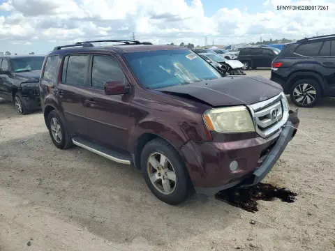 2011 Honda Pilot Ex VIN 5FNYF3H52BB017261 фото 4