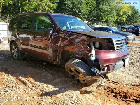 2012 Honda Pilot Exln VIN 5FNYF4H72CB021688 фото 4