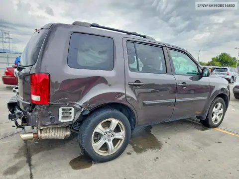 2013 Honda Pilot Exl VIN 5FNYF4H59DB016830 фото 3