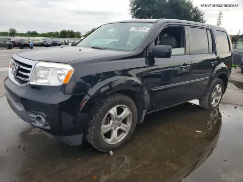 5FNYF3H5XDB030861 — 2013 Honda Pilot, Повреждения снизу, фото до ремонта
