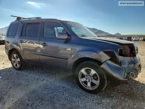 2015 Honda Pilot Exl VIN 5FNYF4H53FB002425 фото 4