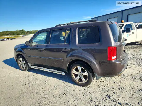 2015 Honda Pilot Exl VIN 5FNYF4H53FB072393 фото 2