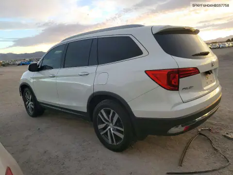 5FNYF6H04HB057758 — 2017 Honda Pilot, photo 2 from Copart, Front end