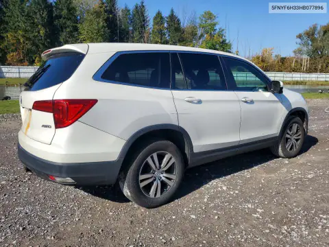 5FNYF6H33HB077896 — 2017 Honda Pilot, photo 3 from Copart, Side