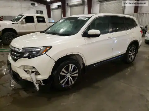 5FNYF6H50JB018683 — 2018 Honda Pilot, Передня частина, фото до ремонту