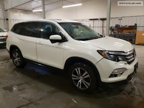 5FNYF6H50JB018683 — 2018 Honda Pilot, ფოტო 4, Copart, წინა ნაწილი