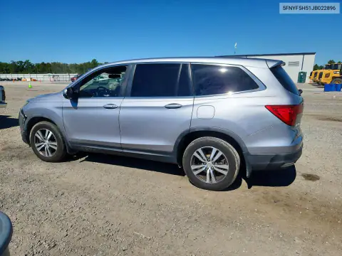 5FNYF5H51JB022896 — 2018 Honda Pilot, photo 2 from Copart, Front end