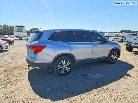 5FNYF5H51JB022896 — 2018 Honda Pilot, photo 3 from Copart, Front end