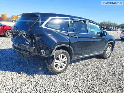5FNYF6H12JB070135 — 2018 Honda Pilot, photo 3 from Copart, Rear end