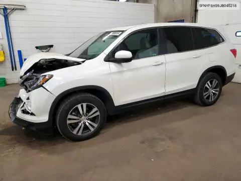 5FNYF6H59JB045218 — 2018 Honda Pilot, წინა ნაწილი, ფოტოები შეკეთებამდე