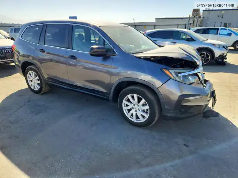 5FNYF5H15KB041448 — 2019 Honda Pilot, photo 4 from Copart, Front end
