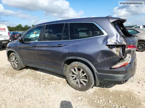 5FNYF5H54KB006466 — 2019 Honda Pilot, zdjęcie 2 z Copart, Tył