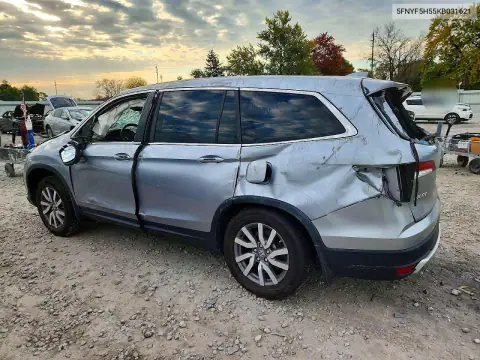 5FNYF5H55KB031621 — 2019 Honda Pilot, фото 2 с аукциона Copart, Опрокидывание