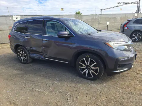 5FNYF5H62LB000174 — 2020 Honda Pilot, photo 4 from Copart, Side