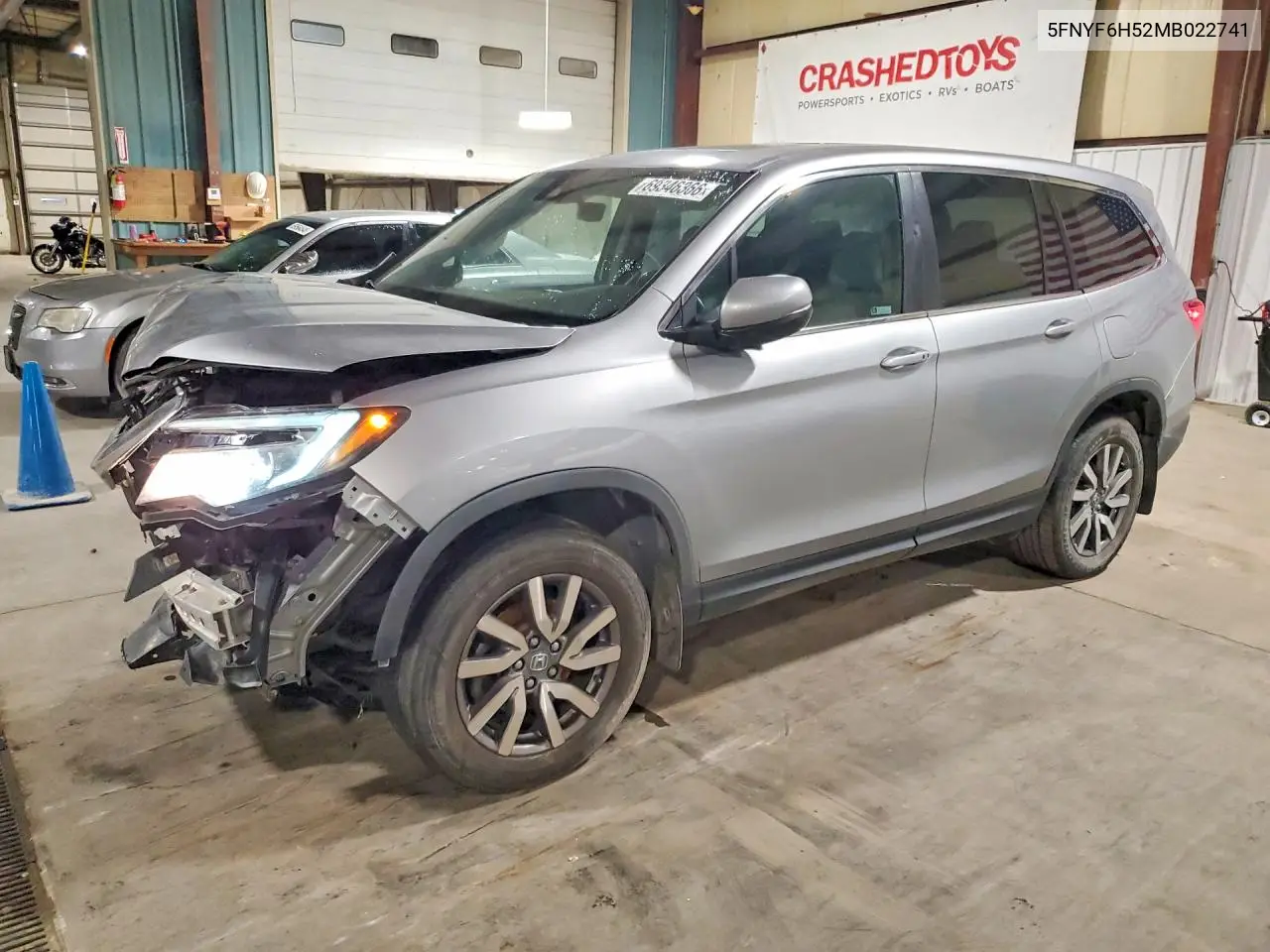5FNYF6H52MB022741 Honda Pilot 2021 — All-over damage damage, before-repair photo