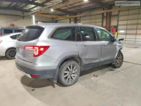 5FNYF6H52MB022741 — 2021 Honda Pilot, photo 3 from Copart, All-over damage