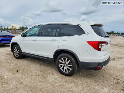 5FNYF5H30MB013674 — 2021 Honda Pilot, photo 2 from Copart 27.10.2026, Minor dents and scratches
