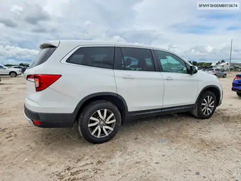 5FNYF5H30MB013674 — 2021 Honda Pilot, photo 3 from Copart 27.10.2026, Minor dents and scratches