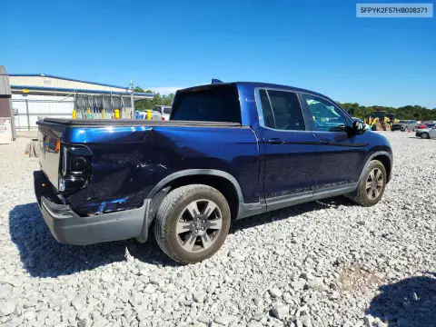 5FPYK2F57HB008371 — 2017 Honda Ridgeline, фото 3 с аукциона Copart, ЗАДНЯЯ ЧАСТЬ