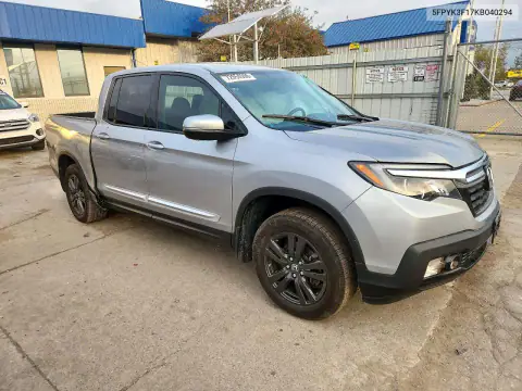 5FPYK3F17KB040294 — 2019 Honda Ridgeline, photo 4 from Copart, Side