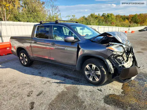 5FPYK3F53KB040389 — 2019 Honda Ridgeline, фото 4 з Copart, Передня частина