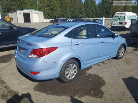 KMHCT4AE9DU560177 — 2013 Hyundai Accent, фото 3 с аукциона Copart 19.10.2026, Передняя часть