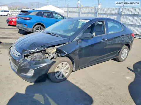 KMHCT4AE6HU354711 Hyundai Accent 2017 — Front end damage, before-repair photo
