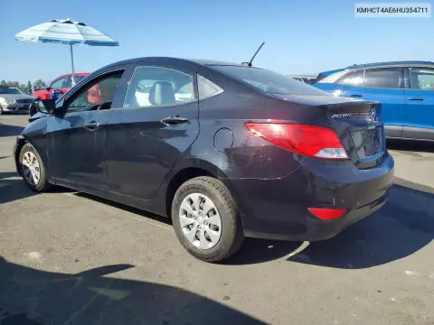 KMHCT4AE6HU354711 — 2017 Hyundai Accent, photo 2 from Copart, Front end