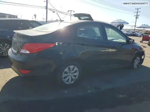 KMHCT4AE6HU354711 — 2017 Hyundai Accent, photo 3 from Copart, Front end