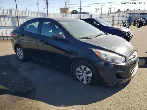 KMHCT4AE6HU354711 — 2017 Hyundai Accent, photo 4 from Copart, Front end
