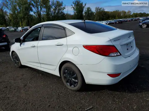 KMHCT4AE2HU309765 — 2017 Hyundai Accent, photo 2 from Copart, Front end