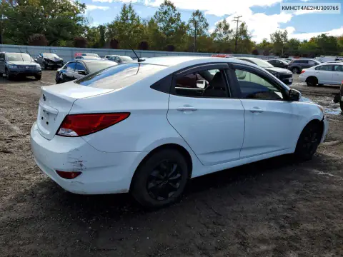 KMHCT4AE2HU309765 — 2017 Hyundai Accent, photo 3 from Copart, Front end