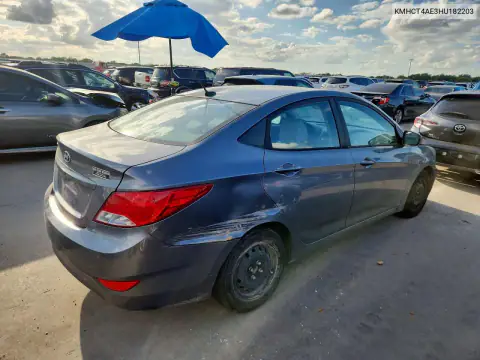 KMHCT4AE3HU182203 — 2017 Hyundai Accent, photo 3 from Copart, Front end