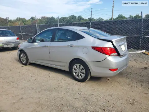 KMHCT4AE8HU249667 — 2017 Hyundai Accent, photo 2 from Copart, Rear end
