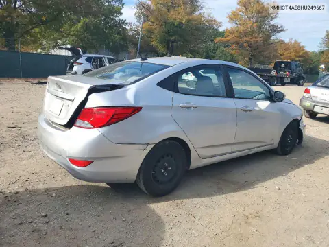 KMHCT4AE8HU249667 — 2017 Hyundai Accent, photo 3 from Copart, Rear end