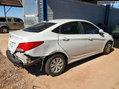 KMHCT4AE6HU363876 — 2017 Hyundai Accent, photo 3 from Copart, Rear end