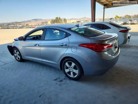 2012 Hyundai Elantra Gls VIN KMHDH4AE8CU356054 фото 2