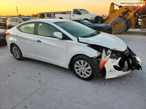 2012 Hyundai Elantra Gls VIN 5NPDH4AE7CH141814 фото 4
