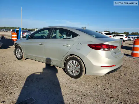 2017 Hyundai Elantra Se VIN 5NPD74LF8HH061616 фото 2