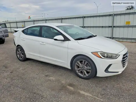 5NPD84LF1HH001920 — 2017 Hyundai Elantra, photo 4 from Copart, Rear end