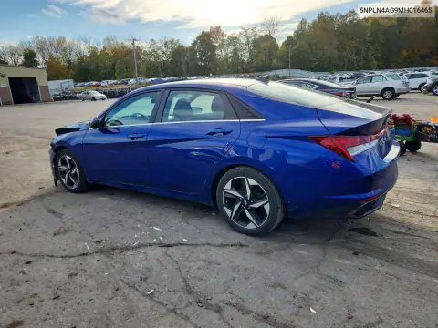 5NPLN4AG9MH016465 — 2021 Hyundai Elantra, photo 2 from Copart, Front end